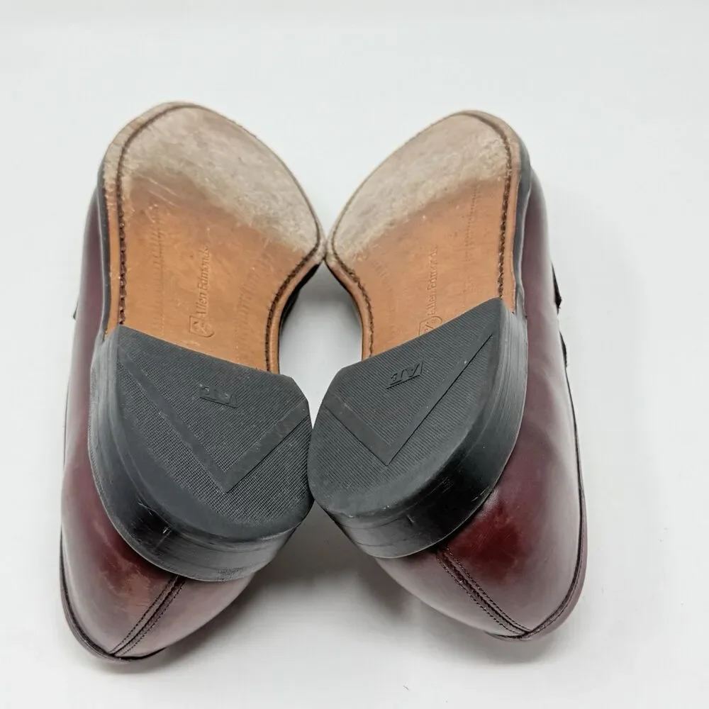 Allen Edmonds Lake Forest Penny Loafers Mens 9.5 D Burgundy Leather Dress Shoes